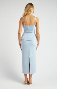 Birkley Top & Skirt Set - Light Blue