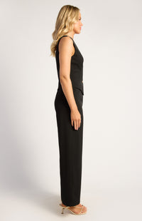Kammy Vest Top & Pants Set - Black