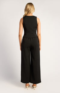 Kammy Vest Top & Pants Set - Black