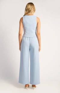 Kammy Vest Top & Pants Set - Pale Blue