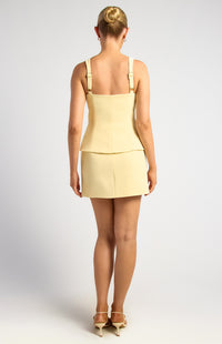 Melania Top & Skirt Set - Butter