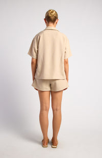 Valeria Shirt & Shorts Set - Beige