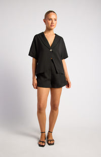 Valeria Shirt & Shorts Set - Black