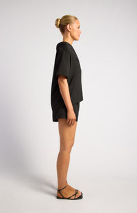 Valeria Shirt & Shorts Set - Black