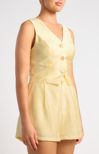 Liliane Vest & Shorts Set - Butter