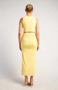 Darcy Top & Midi Skirt Set - Butter