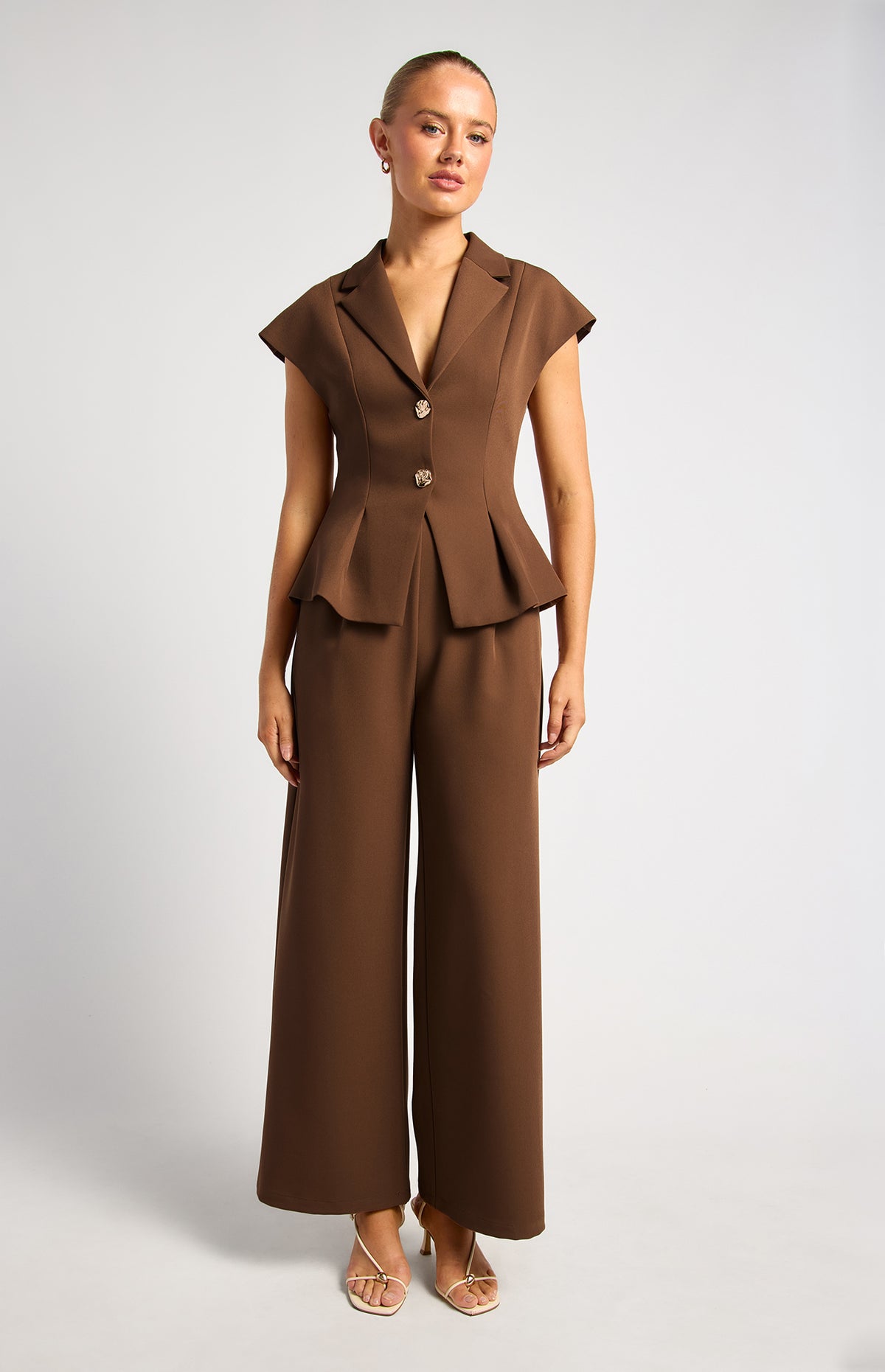 Ambie Top & Pants Set - Chocolate