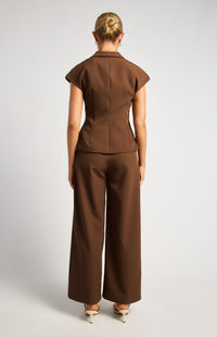 Ambie Top & Pants Set - Chocolate