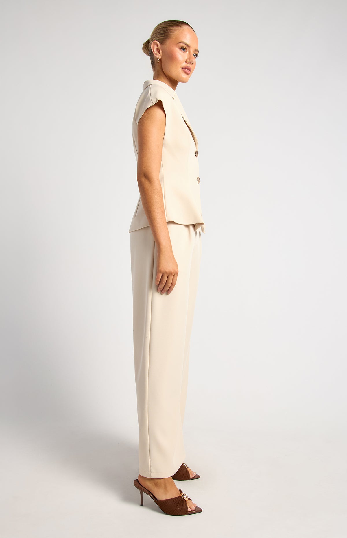 Ambie Top & Pants Set - Oyster