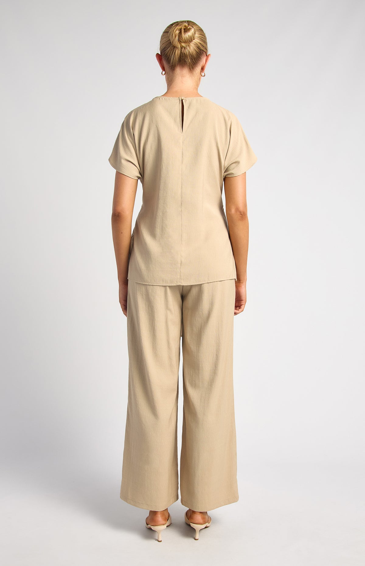 Anika Top & Pants Set - Beige