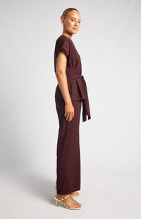 Anika Top & Pants Set - Cherry Chocolate