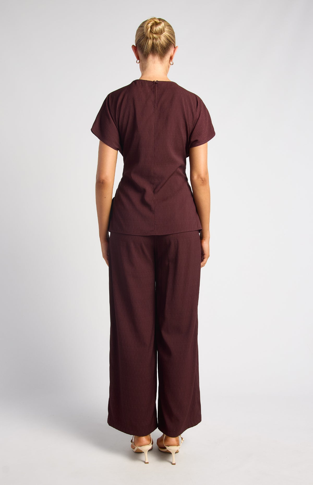 Anika Top & Pants Set - Cherry Chocolate