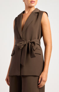 Oceane Vest & Pant Set - Espresso