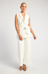 Oceane Vest & Pant Set - White
