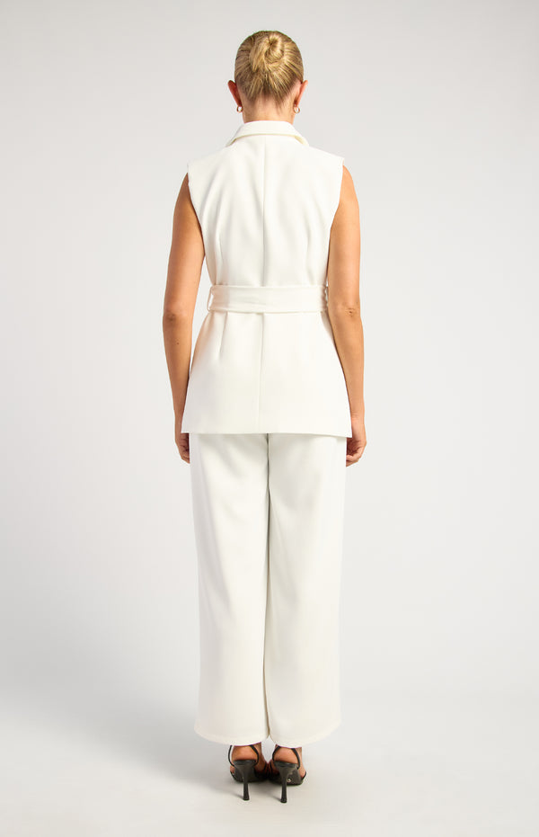 Oceane Vest & Pant Set - White