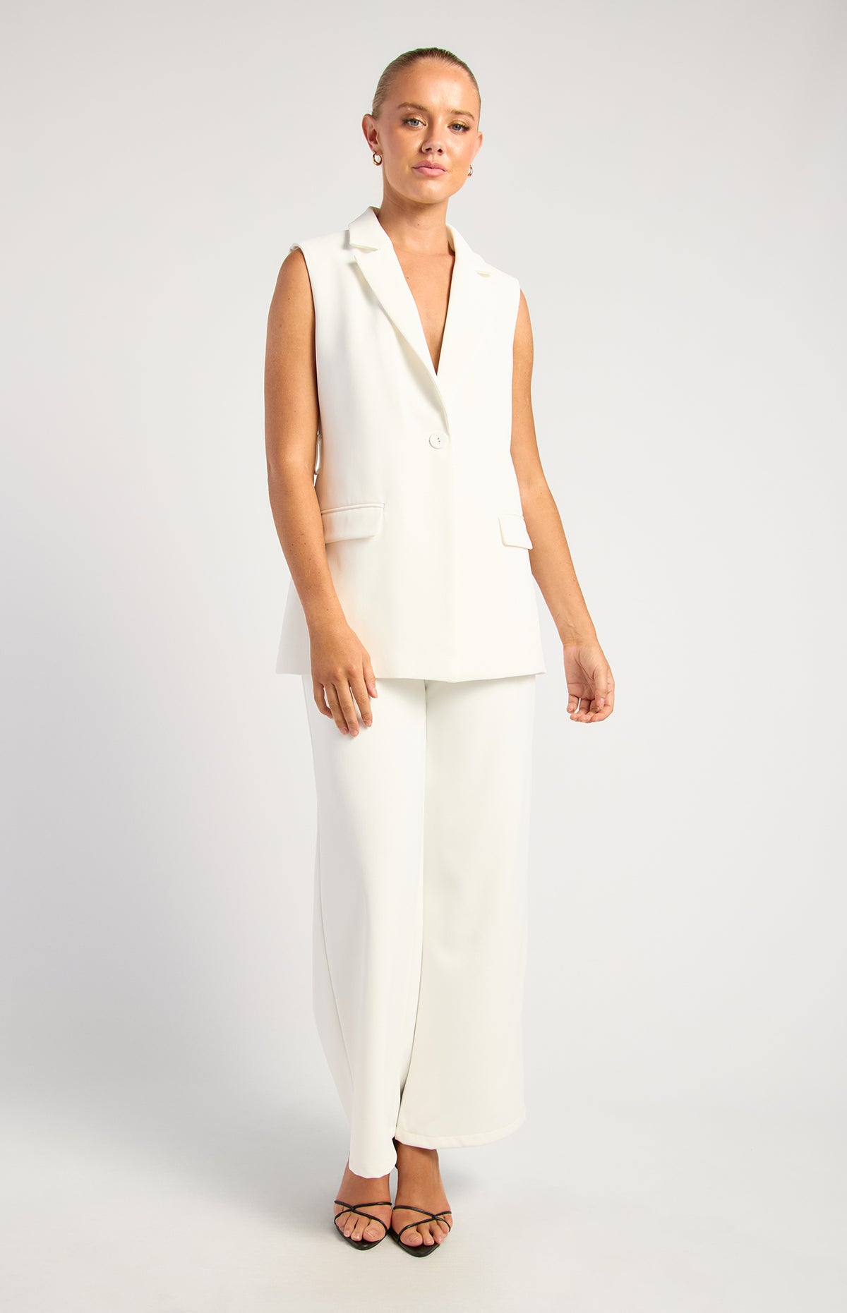 Oceane Vest & Pant Set - White