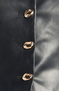 Scotty Faux Leather Vest & Pants Set - Black
