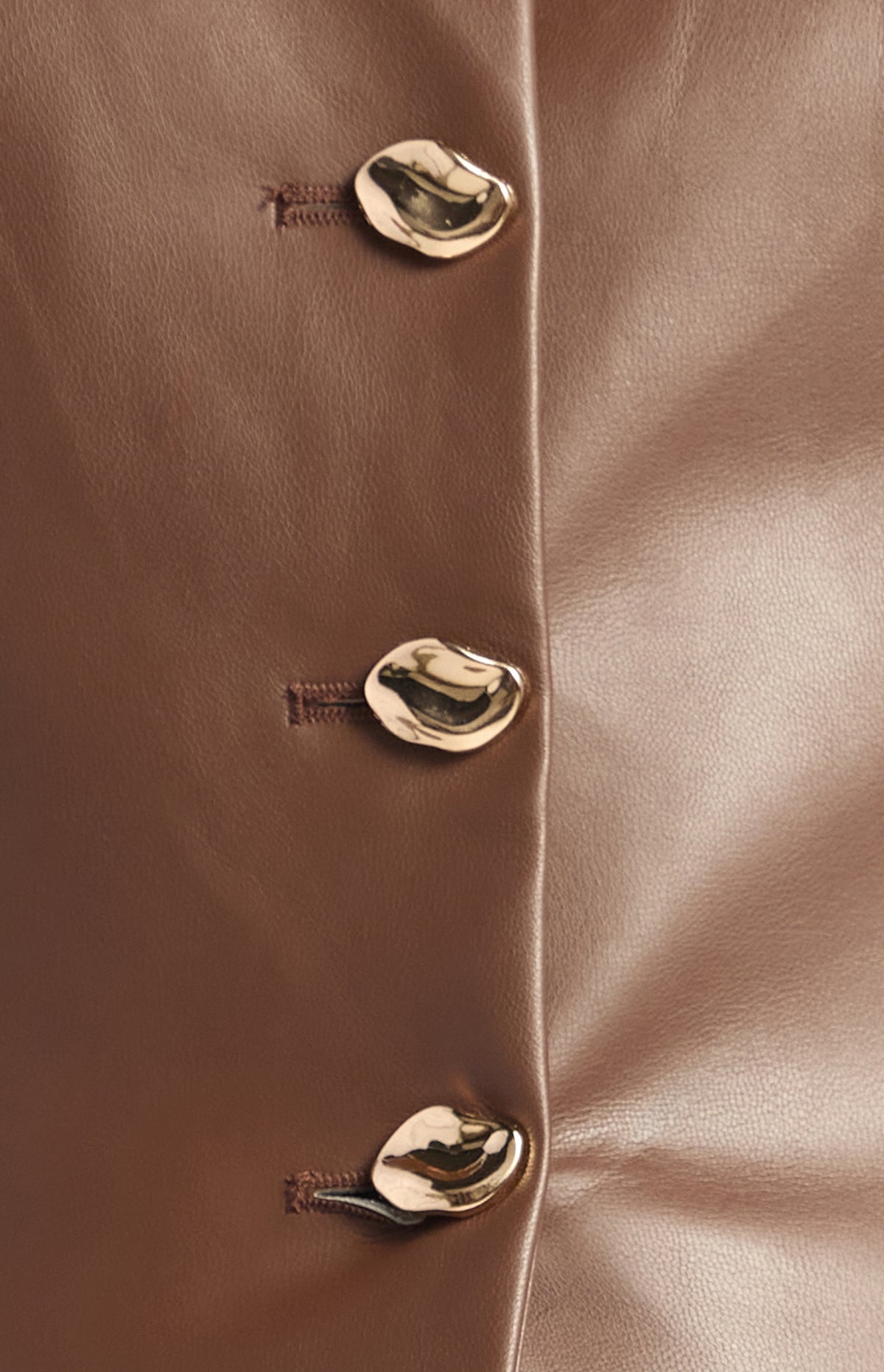 Scotty Faux Leather Vest & Pants Set - Espresso