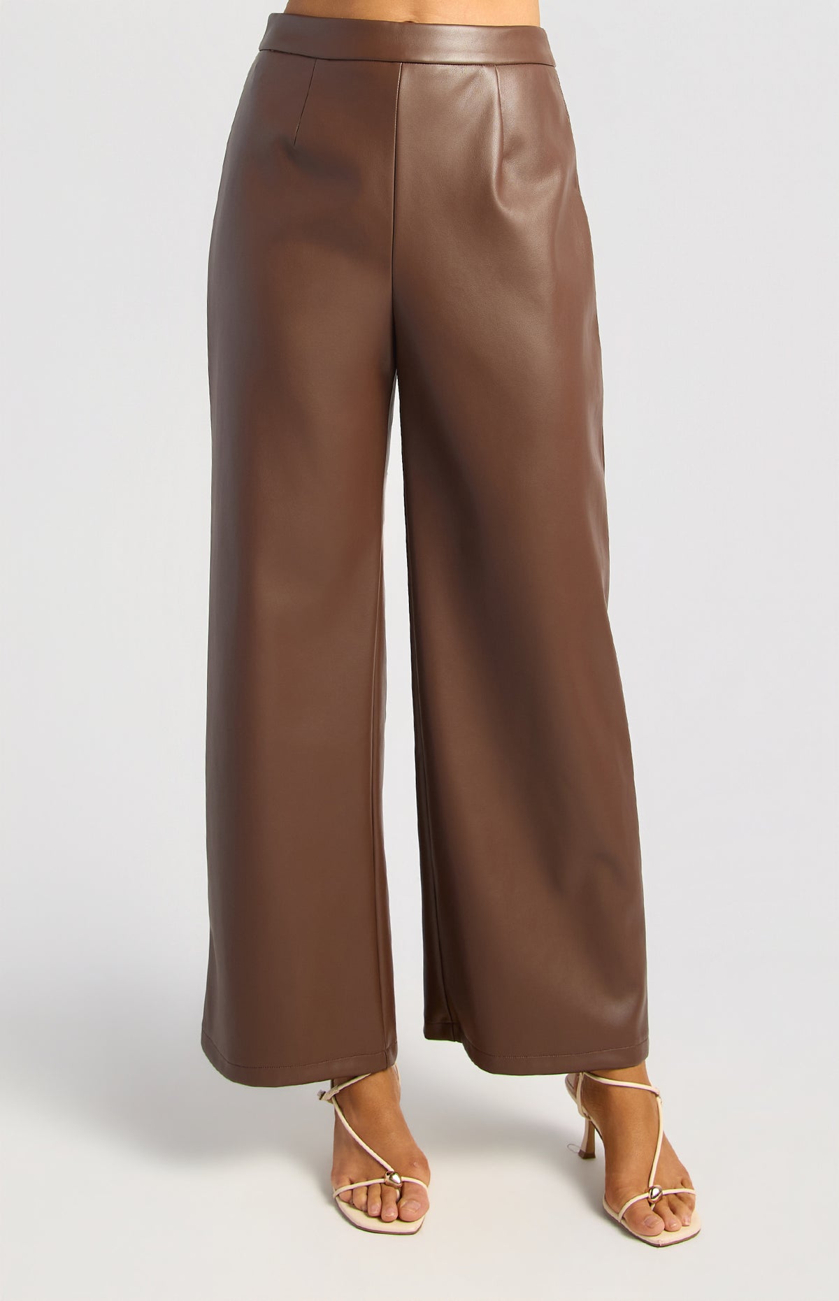 Scotty Faux Leather Vest & Pants Set - Espresso