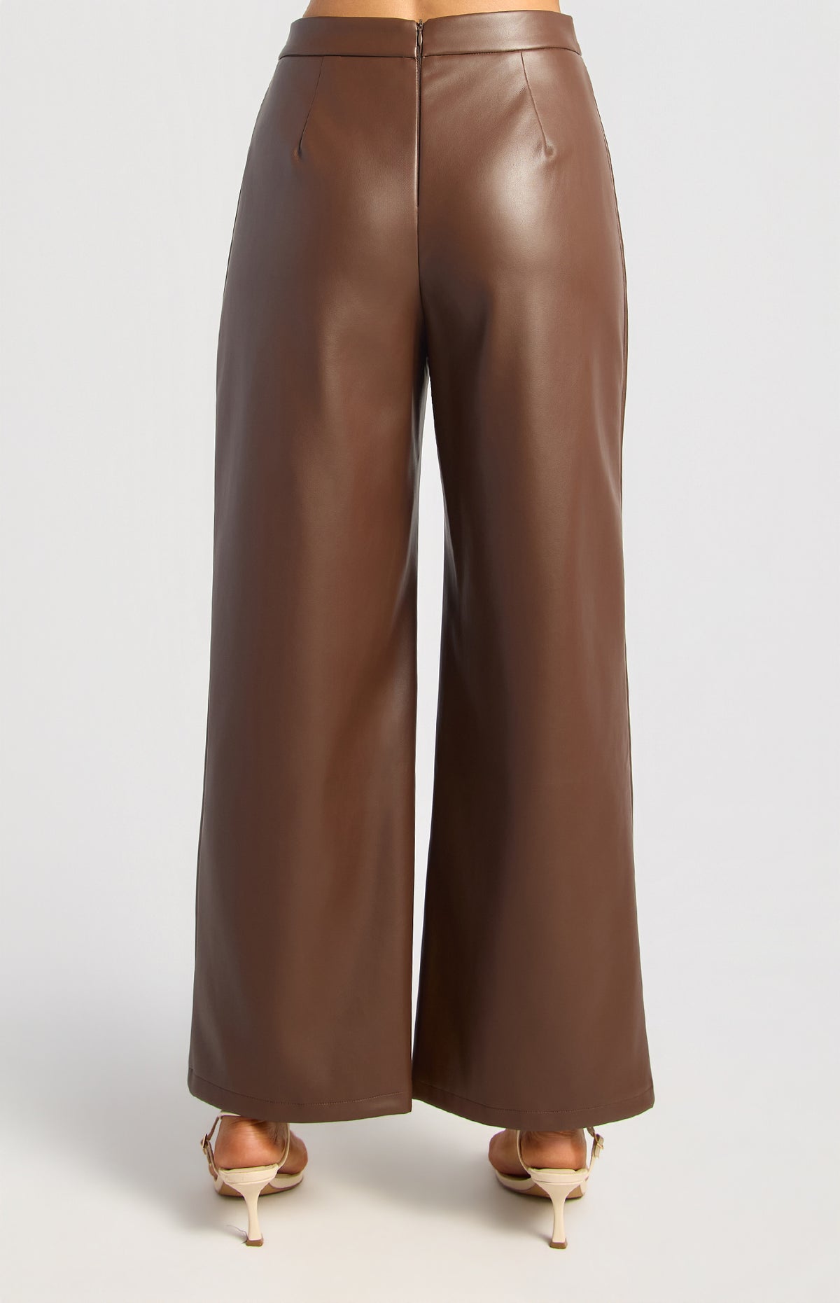 Scotty Faux Leather Vest & Pants Set - Espresso