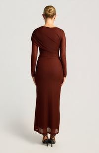 Helga Top & Skirt Mesh Set - Amber