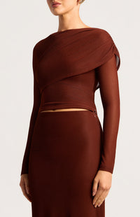 Helga Top & Skirt Mesh Set - Amber