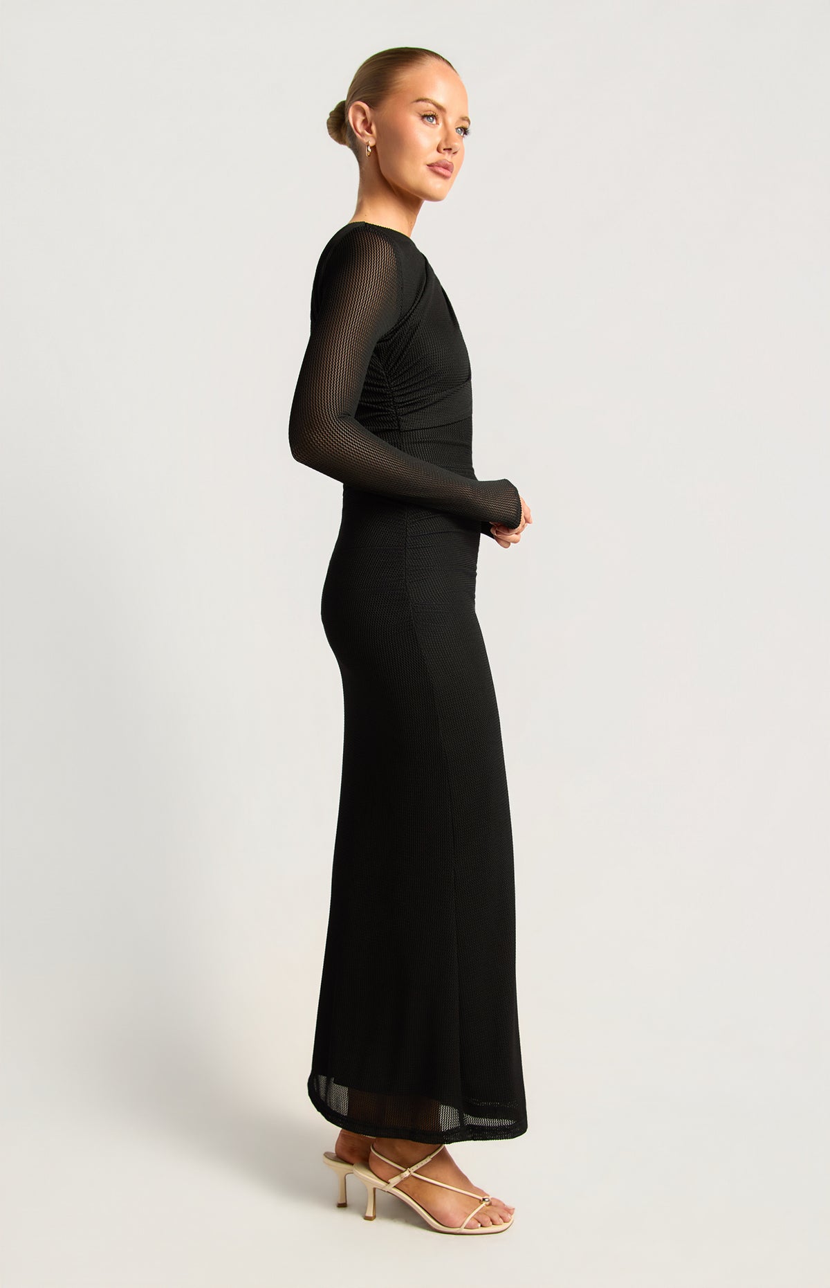 Helga Top & Skirt Mesh Set - Black