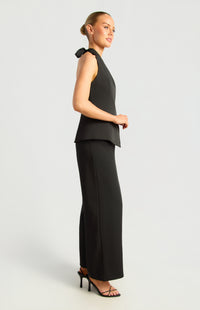 Jessy Halter Vest Top & Pants Set - Black