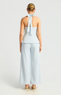 Jessy Halter Vest Top & Pants Set - Pale Blue