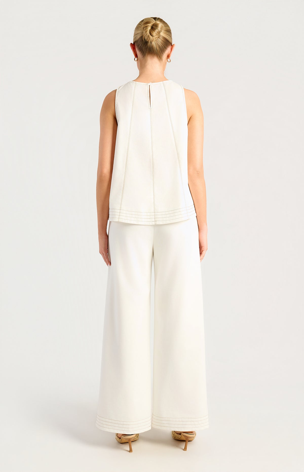 Kalaia Top & Pants Linen Set - White