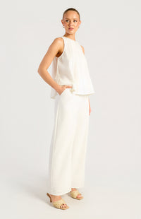 Kalaia Top & Pants Linen Set - White