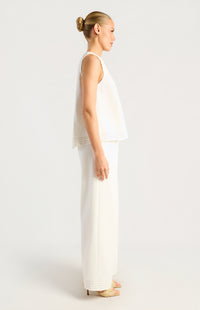 Kalaia Top & Pants Linen Set - White