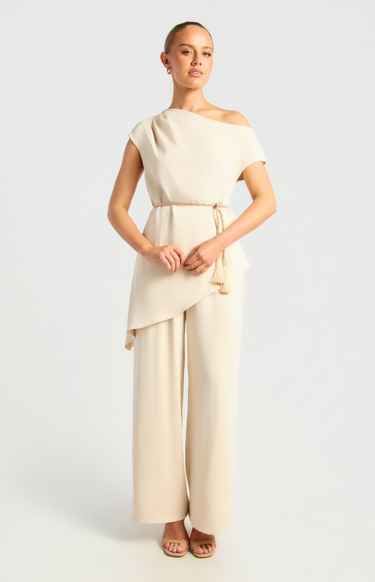 Akira Top & Pants Set - Beige