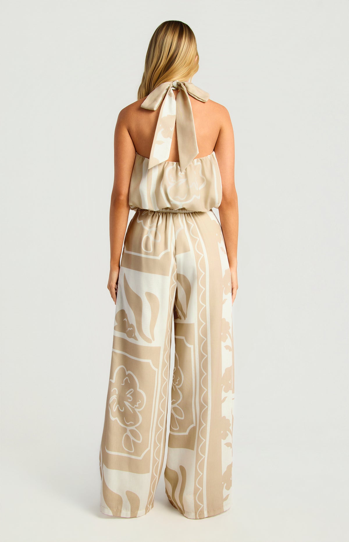 Almeida Halter Top & Pants Set - Beige