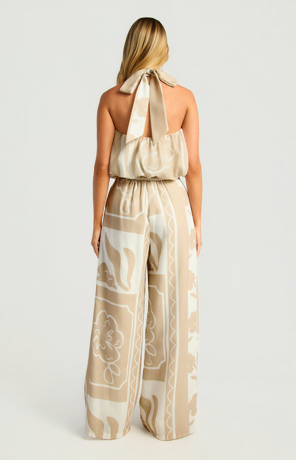 Almeida Halter Top & Pants Set - Beige