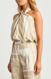 Almeida Halter Top & Pants Set - Beige