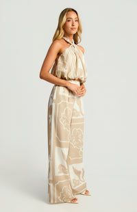 Almeida Halter Top & Pants Set - Beige