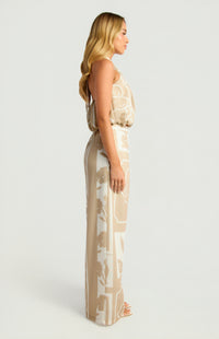Almeida Halter Top & Pants Set - Beige
