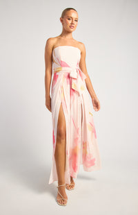 Felton Strapless Floral Jumpsuit - Pink