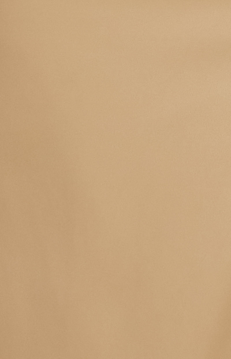 Jaicee High Waisted Faux Leather Midi Skirt - Camel