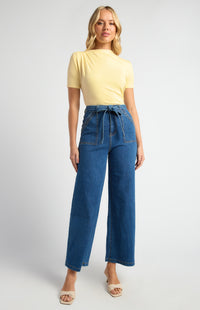 Sara Lee Short Sleeve Top - Butter