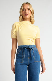 Sara Lee Short Sleeve Top - Butter