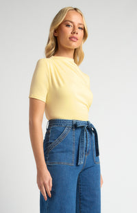 Sara Lee Short Sleeve Top - Butter