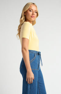 Sara Lee Short Sleeve Top - Butter