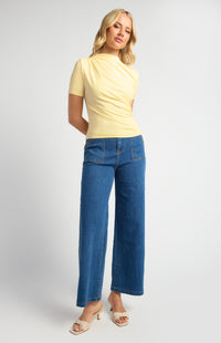 Sara Lee Short Sleeve Top - Butter
