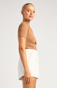 Sara Lee Short Sleeve Top - Mocha