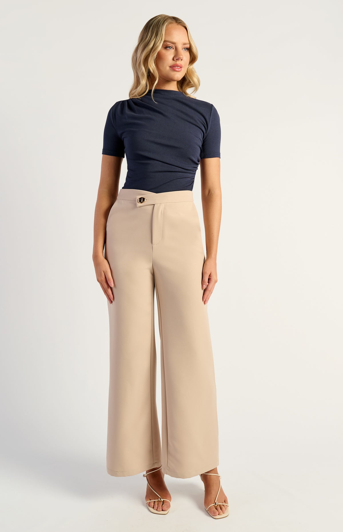 Sara Lee Short Sleeve Top - Navy