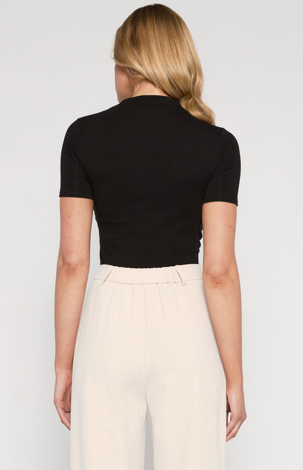 Sara Lee Short Sleeve Top - Black