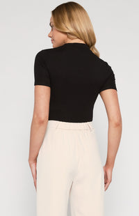 Sara Lee Short Sleeve Top - Black