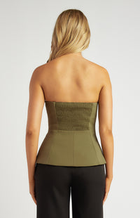 Regan Strapless Top - Olive